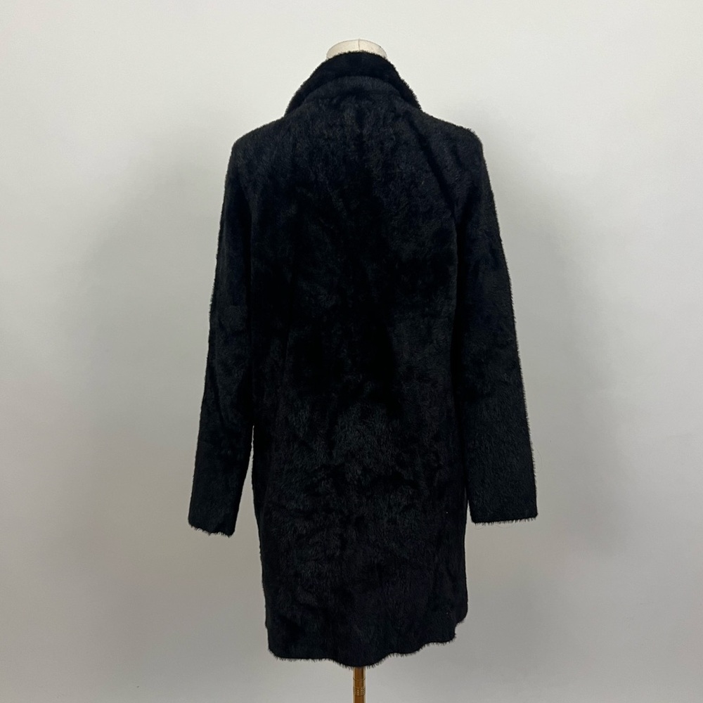 Liverpool Los Angeles Black Fuzzy Faux Fur Knit cardigan sweater. NWOT! - Picture 7 of 8